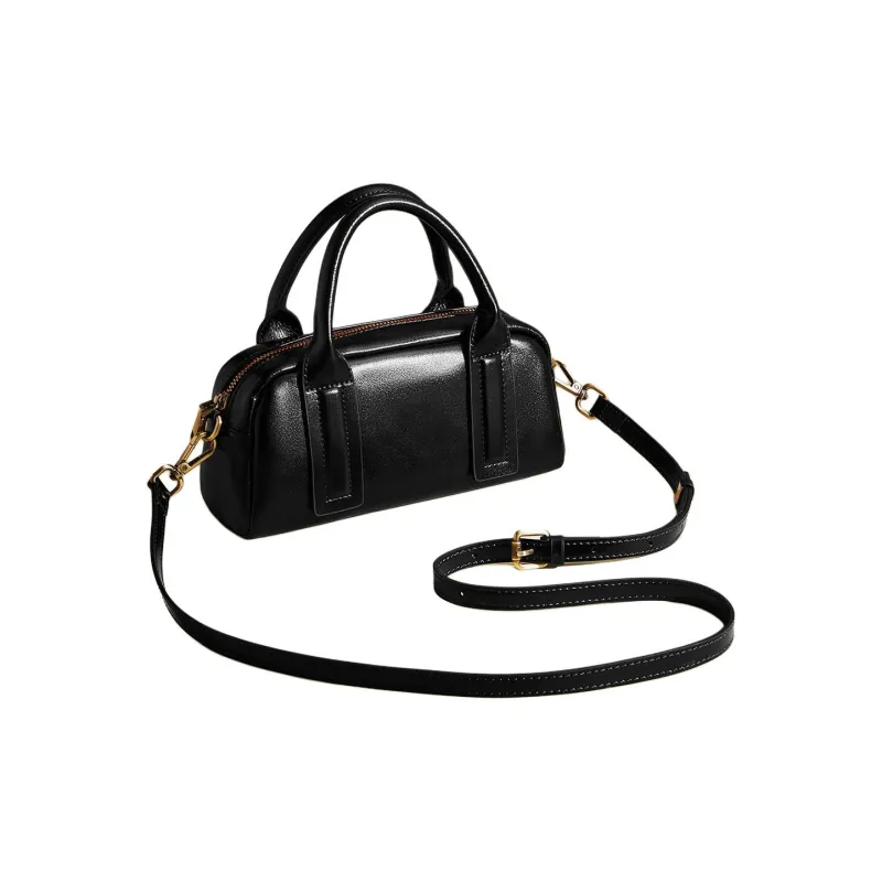 Marino Orlandi Cow Leather With Synthetic Leather Boston Bag, One Shoulder Handbag Small Size Women's Multicolor-2