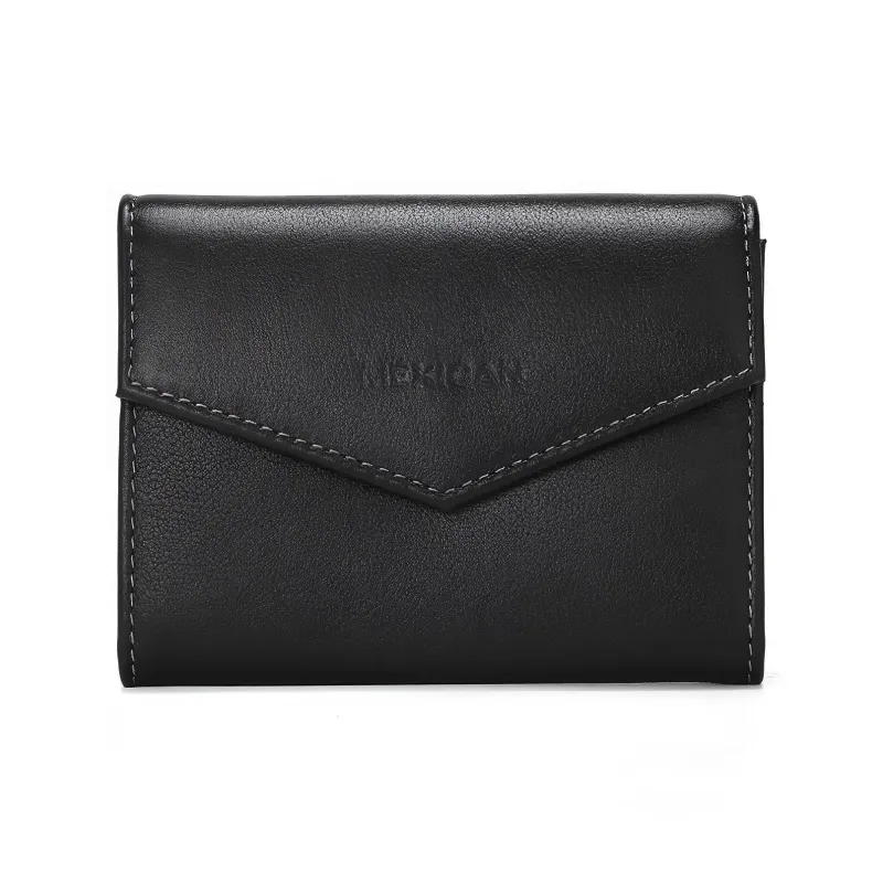 MEXICAN Cow Leather Card Holder Regular Unisex Black-0