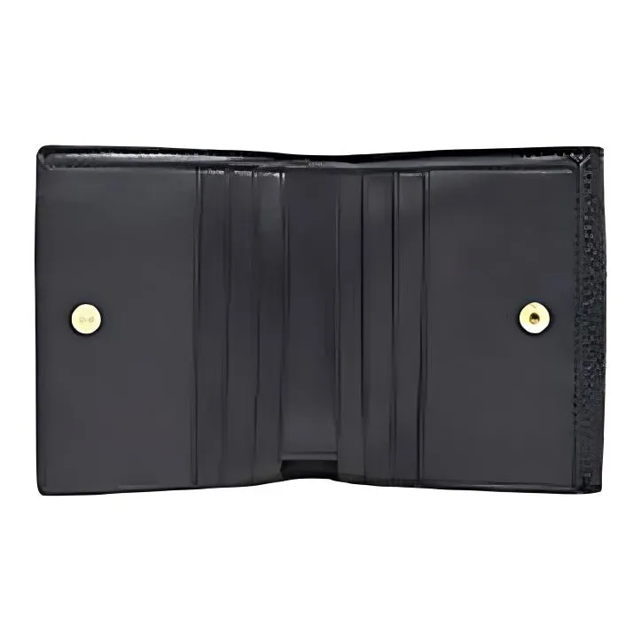 COACH Georgie PVC With Leather Wallet Small Size Women's Brown & Black-4