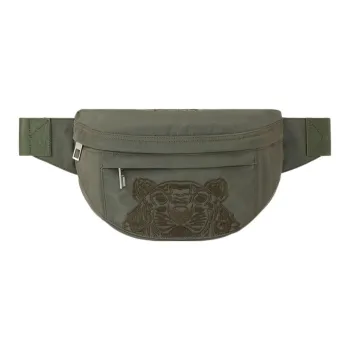 KENZO Fabric Sling Bags One Shoulder Crossbody Fanny Pack Regular Men's Gray Green