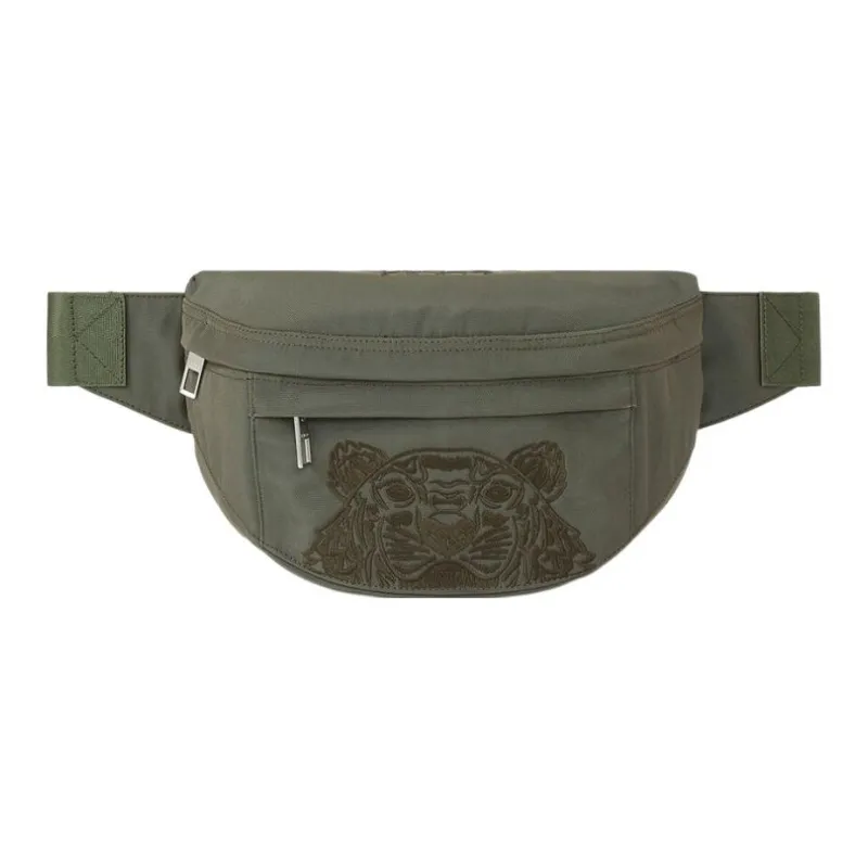 KENZO Fabric Sling Bags One Shoulder Crossbody Fanny Pack Regular Men's Gray Green-0
