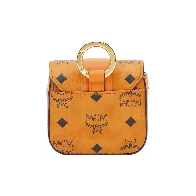 MCM Tracy Visetos Coated Canvas With Leather Trim Crossbody Bag, Shoulder Bag Women's Brown With Cognac-2