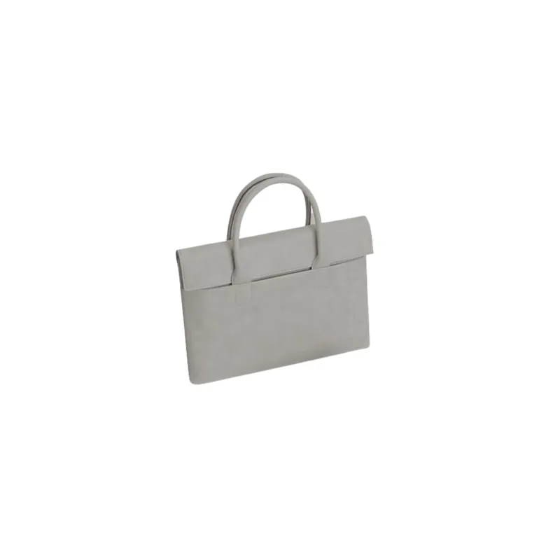BRINCH Matte PU Fabric Laptop Bag Regular Women's Pink/Beige/Dark Gray/Light Gray/Silver Gray-4