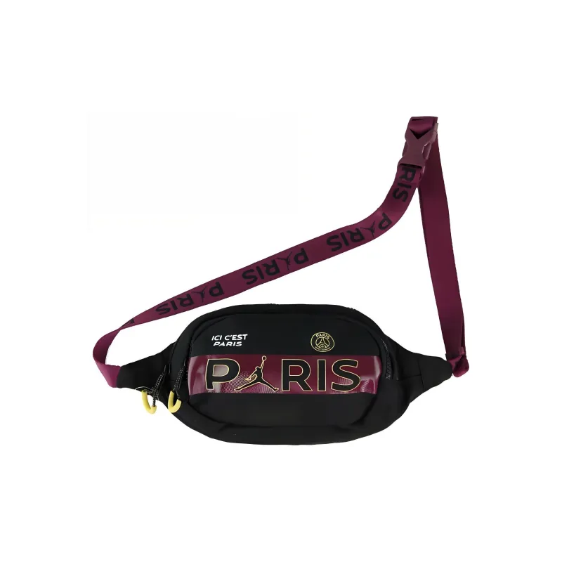 Jordan Paris German Collaboration Polyester Shoulder Bag Crossbody Bag Sling Bag Fanny Pack Regular Unisex Black Purple-4