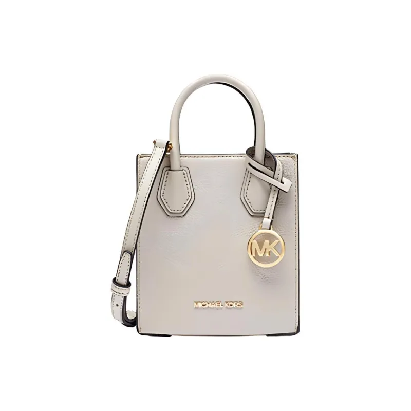MICHAEL KORS Mercer Cow Leather Portable Crossbody Bag, Shoulder Bag Mini Women's Light Sand-0