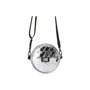 Anta PU Shoulder Bag Crossbody Bag Regular Unisex Mirror Finish Silver