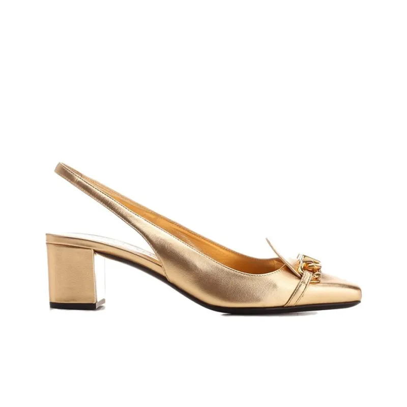 Valentino Chain-Link Slingback Sandals Women's-1