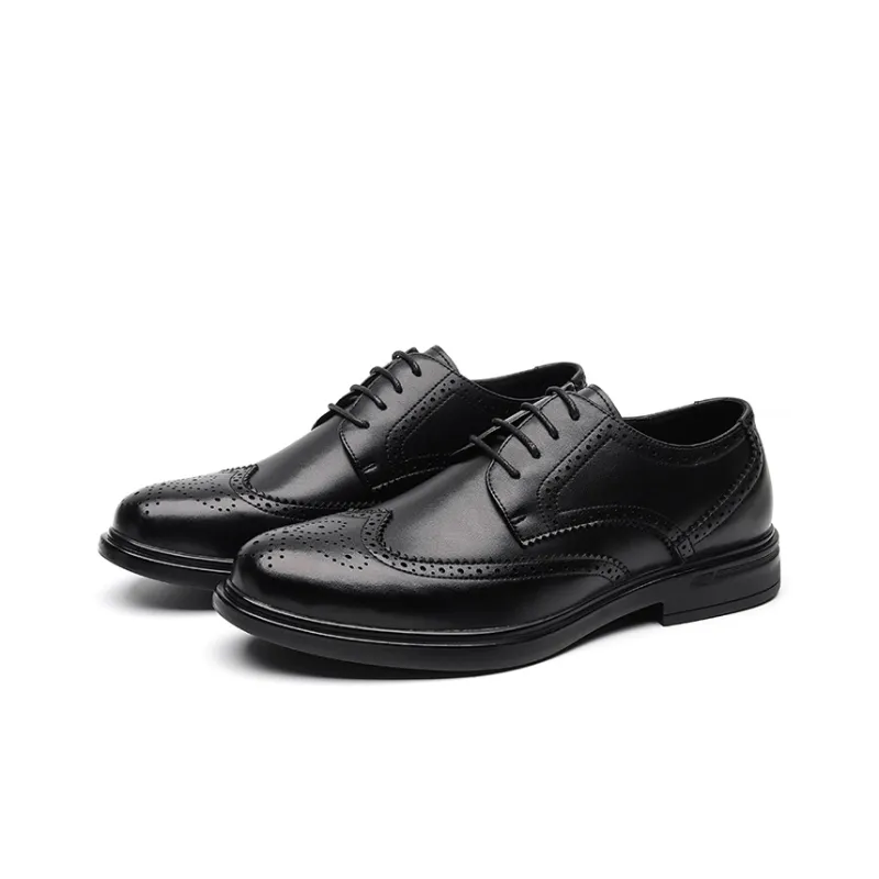 LUOMAIKE Dress Shoes Men Low Top Black/Brown-1