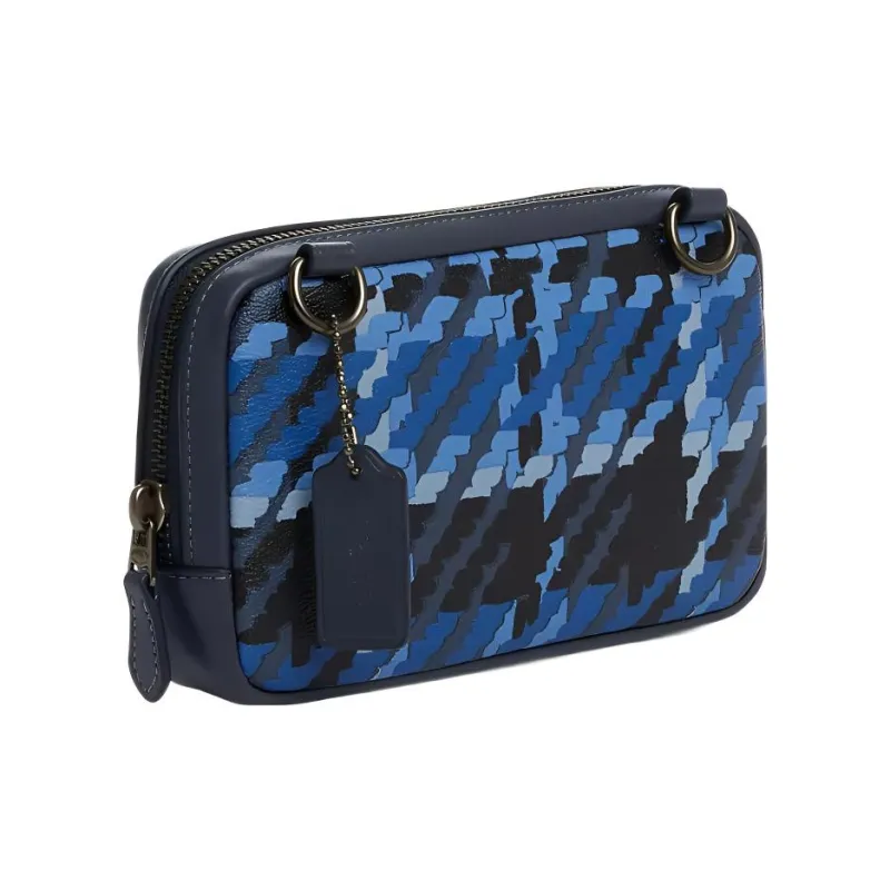 COACH Carrier Calfskin Camera Bag Shoulder Bag Crossbody Bag Small Size Men's Denim Multicolor-1