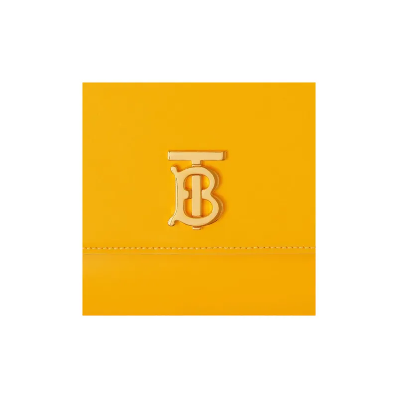 Burberry Calfskin Small Square Bag Shoulder Bag Crossbody Bag Mini Women's Yellow-4