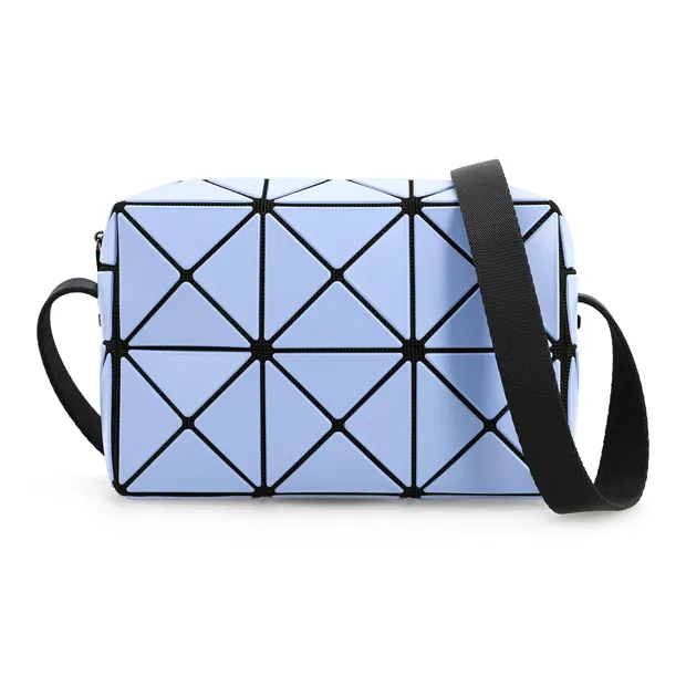 ISSEY MIYAKE Cuboid Polyvinyl Chloride Resin Shoulder Bag, Crossbody Bag Women's Light Blue-1