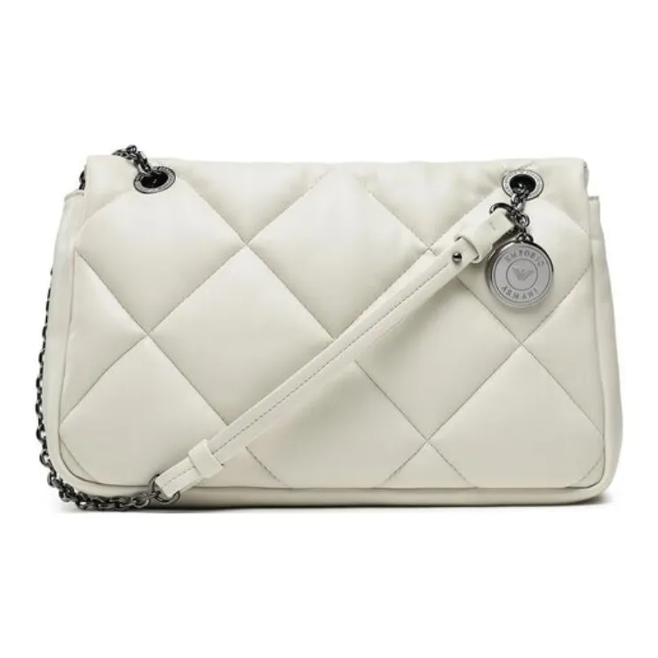 EMPORIO ARMANI Polyester Crossbody Bag, Shoulder Bag Women's Ivory White-2