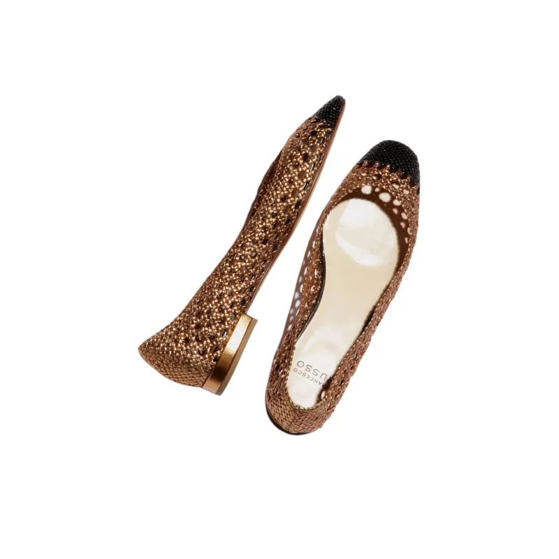 FRANCESCO RUSSO Casual Single Shoes 1cm Women's Gold-4