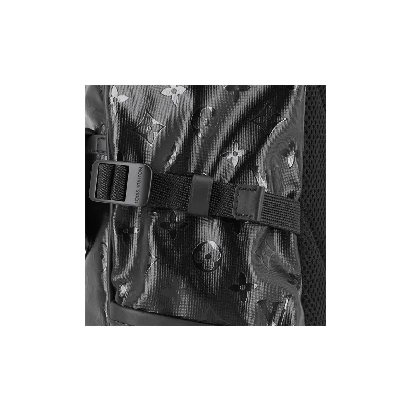 LOUIS VUITTON Canvas With Leather Trim Backpack Men's Black-10