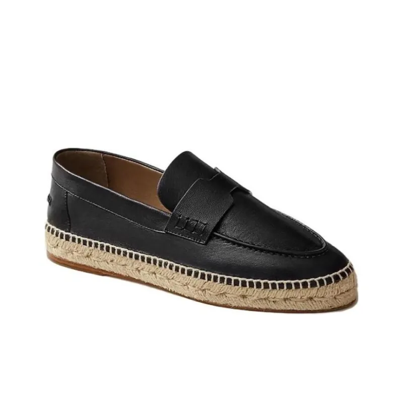 HERMES Trip Flat Shoes Women's Black-1