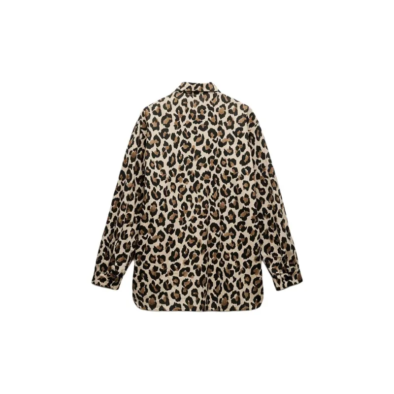 ZARA Shirt Women's Leopard Print-1