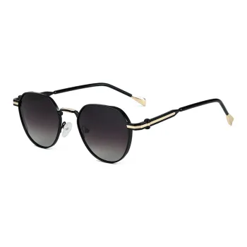 PRETTYALLUSION Metal Round Sunglasses Unisex