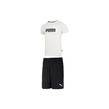 PUMA Casual Sportswear Men Beige Top+Black Shorts