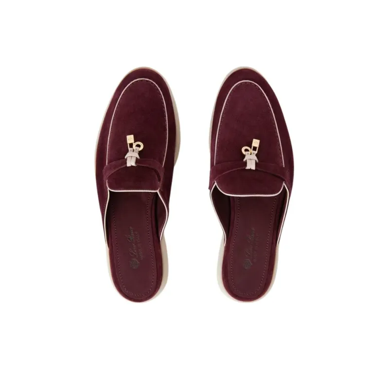 Loro Piana Summer Charms Walk Wrap-toe Slippers Women's Red-4