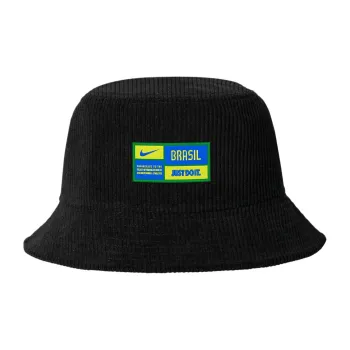 Nike Corduroy Cotton Bucket Hats Unisex Black