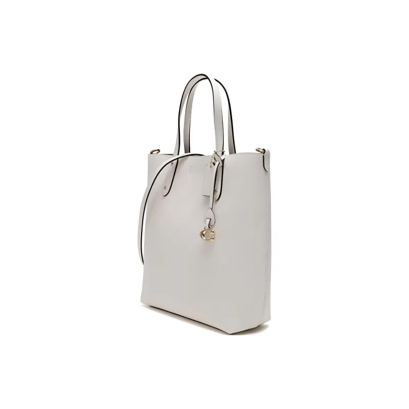 COACH Central Cow Leather Tote Bag Shopping Bag Shoulder Bag Crossbody Bag Handbag Medium Size Women's White-3