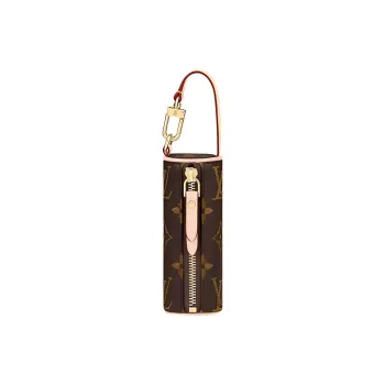 LOUIS VUITTON Papillon Leather Canvas Handbag Mini Women's Brown