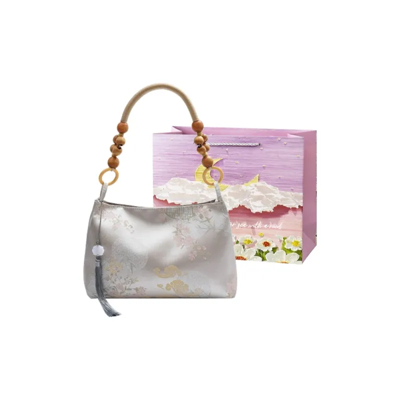 Bansusu PU Shoulder Bag, Handbag Women's Silver/Champagne/Ecru/Pink-6