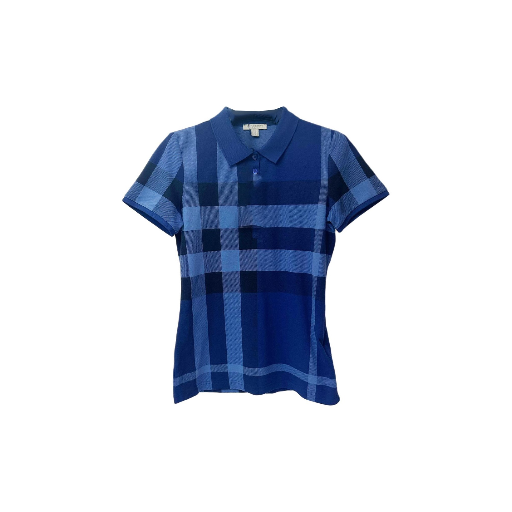 Burberry polo shirt womens blue on sale