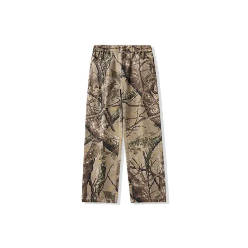 Jeep Casual Pants Men Camouflage Yellow