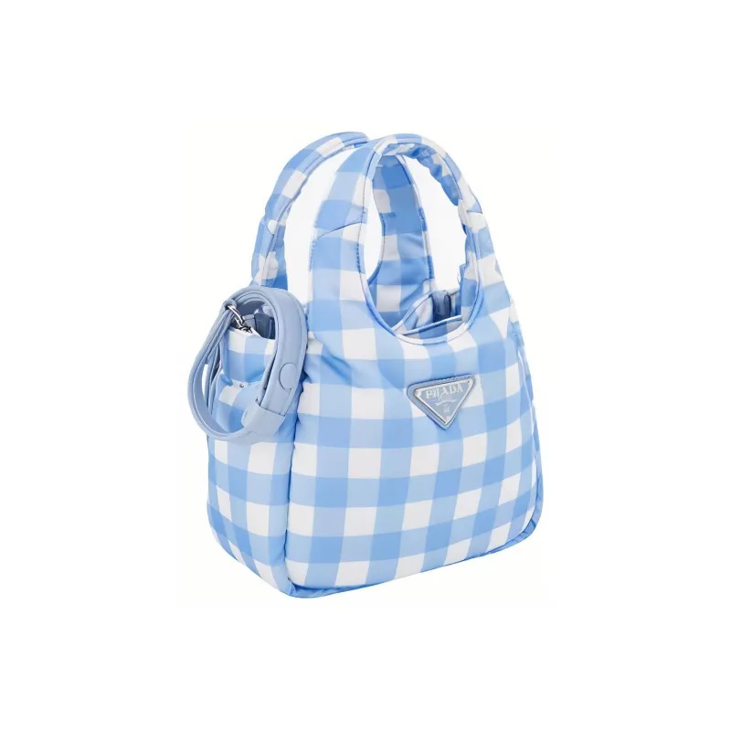 PRADA Fabric Handbags Crossbody Bags Small Size Women's Light Blue-2