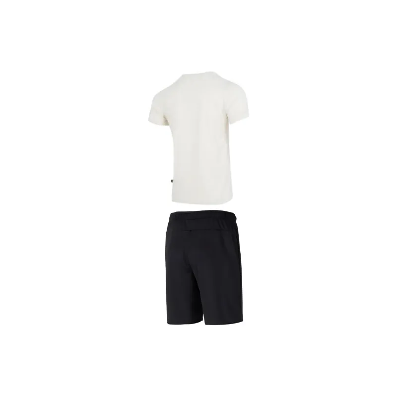 PUMA Casual Sportswear Men Beige Top+Black Shorts-1
