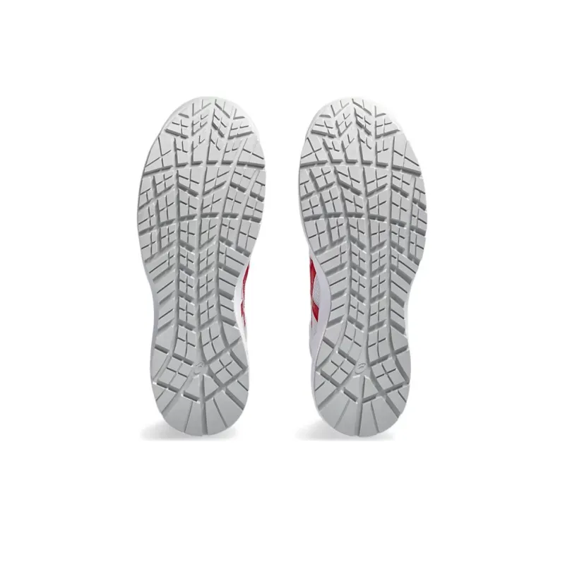 Asics Winjob Anti Slip Wear Resistant Mid Top Casual Shoes Unisex White Red-4