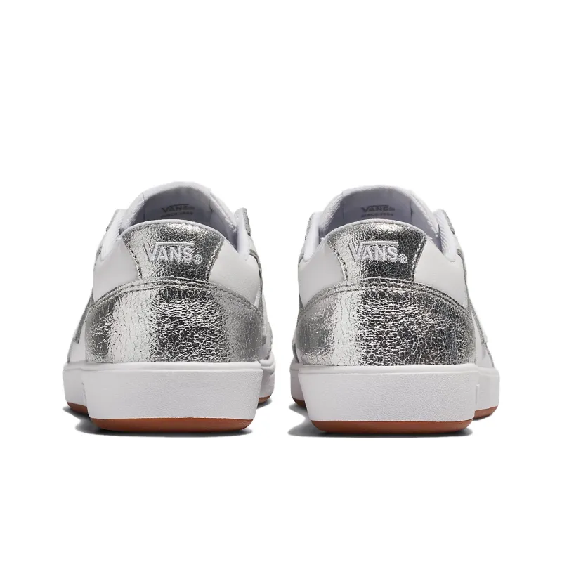 Vans Lowland Comfycush Anti-Slip Wear-Resistant Low-Top Skateboard Shoes Women's Silver-3