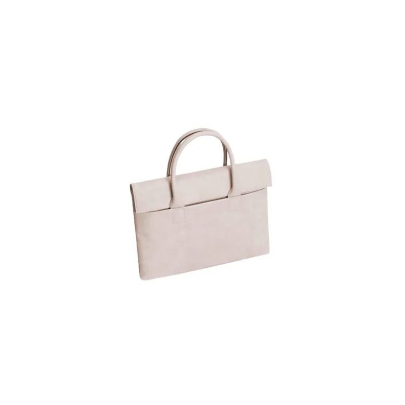 BRINCH Matte PU Fabric Laptop Bag Regular Women's Pink/Beige/Dark Gray/Light Gray/Silver Gray-2