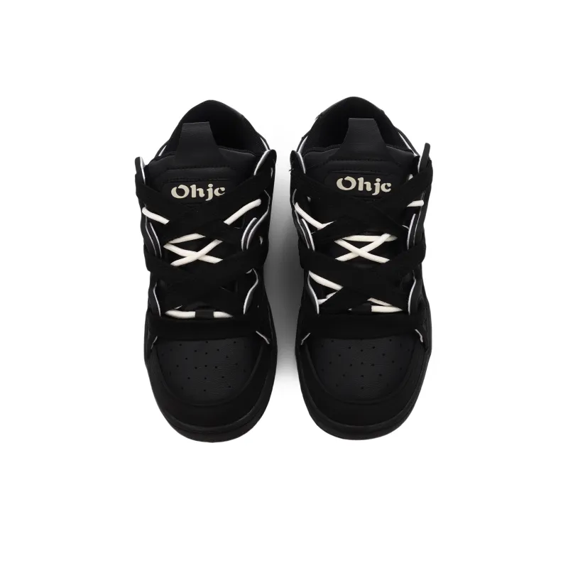 OHJC Slip-Resistant Cushioning Wear-Resistant Lightweight Breathable Low-Top Skateboard Shoes Unisex-9