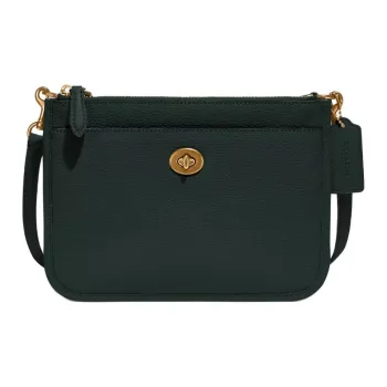 COACH Turnlock Leather Crossbody Bag Small Size Women's Jasper