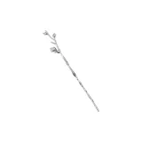 Silver Minimalist Style Magnolia Hairpin