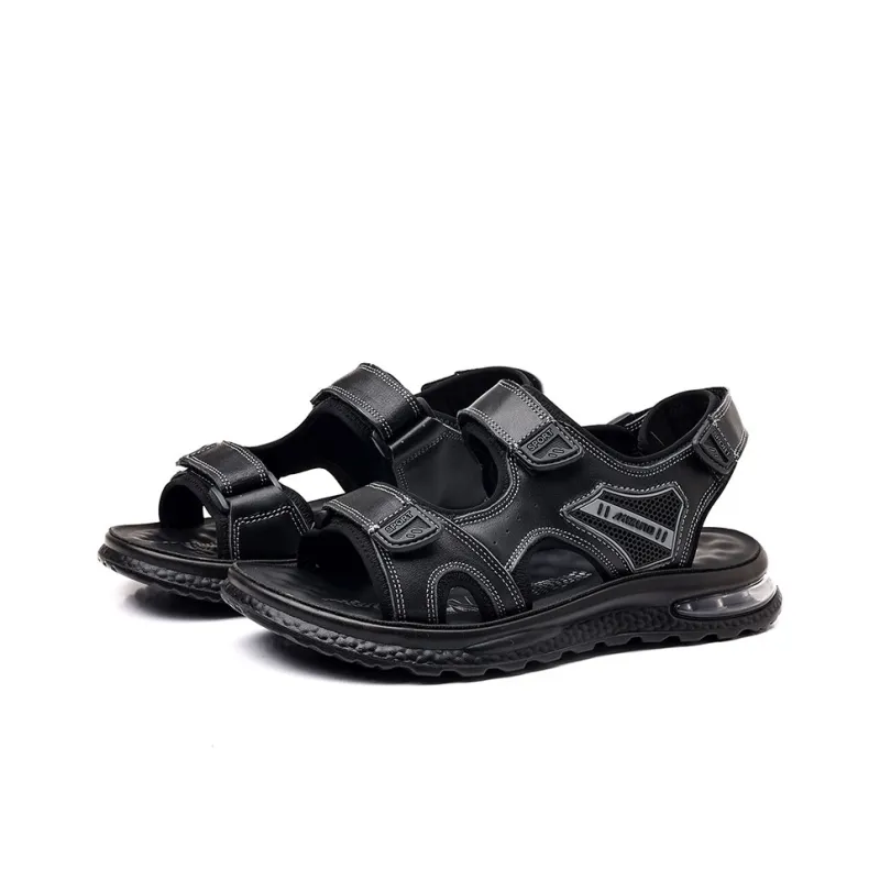 MODENGPAN Beach Sandals Men's Black-3