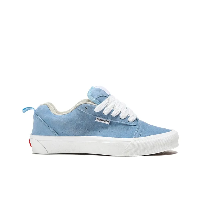 HOMDOON Coverage Slip Resistant And Abrasion Resistant Low Top Skateboard Shoes Unisex Sky Blue-1