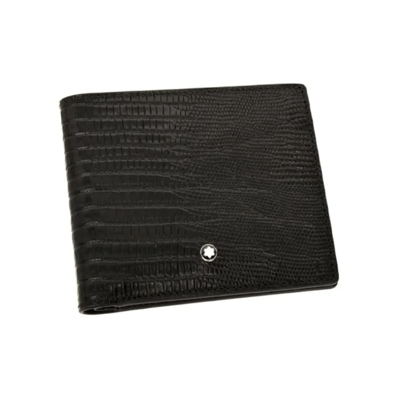 MONTBLANC Crocodile Embossed Leather Wallet Men's Black-2