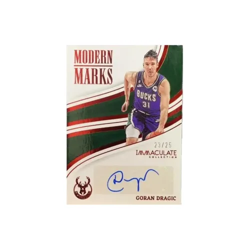 PANINI Dragić 2022 23 Immortals Bucks Signature Red Parallel 23/25 Low Serial Star Card Condition Sports Cards 1 Pc