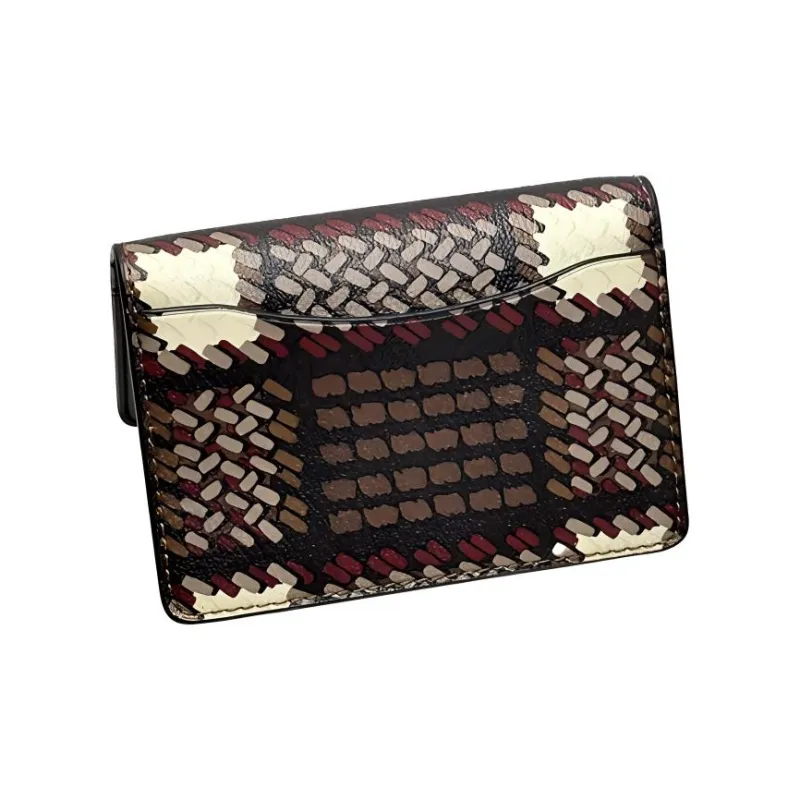 COACH Coated Canvas Document Wallet Regular Unisex Bronze & Black-2