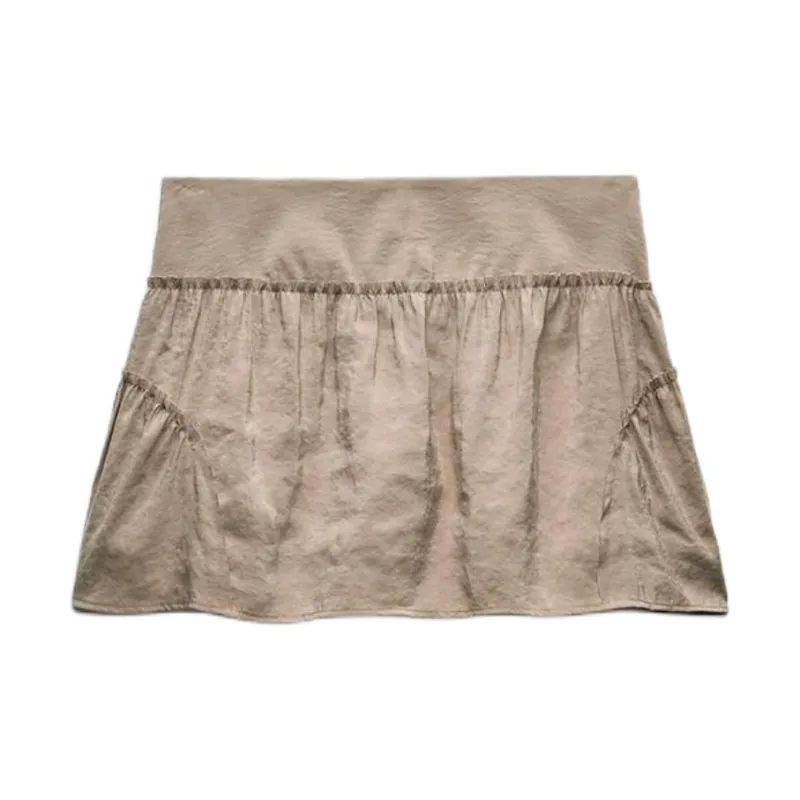 ZARA Casual Short Skirts Women's Brown-1