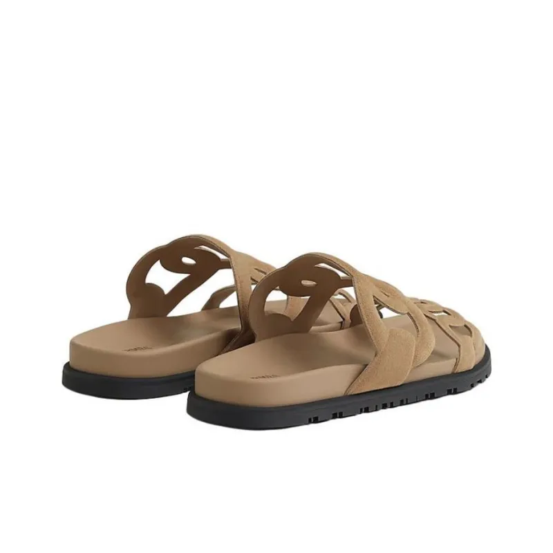 HERMES Extra Slide Slippers Women's Umber-3