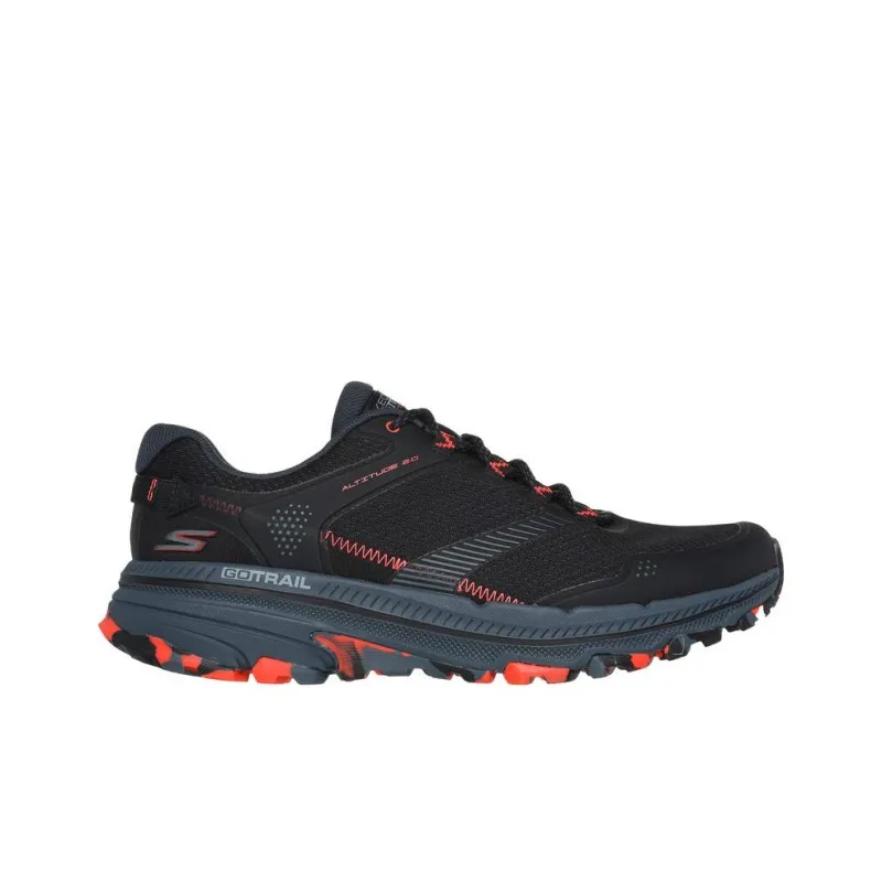 Skechers Go Run Trail Cushioning Anti Slip And Wear Resistant Low Top Trail Running Running Shoes Men's Black-1