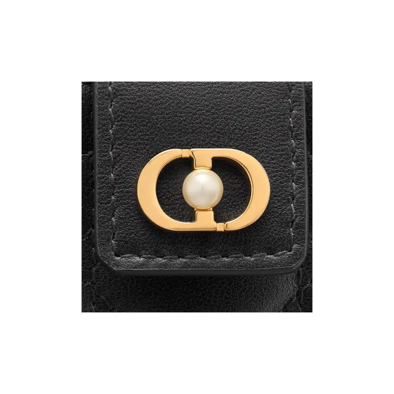 DIOR Lambskin Card Holder Women's Black-4