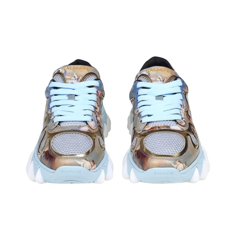 BALMAIN Wear-Resistant Low-Top Sports Lifestyle Casual Shoes Men's Gold-3