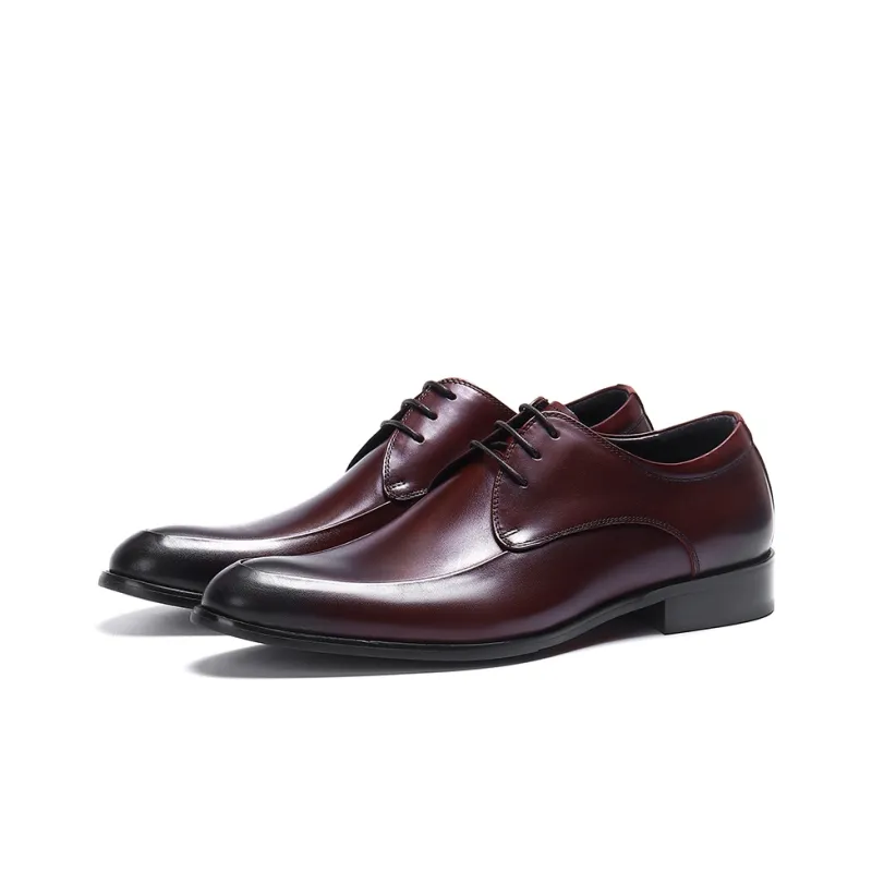 ASTON M.JAZZ Dress Shoes Men Low Top Black/Burgundy-2