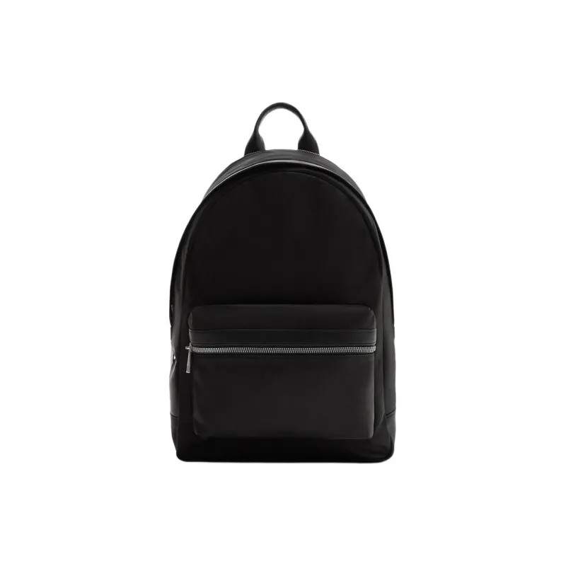 ZARA Polyurethane Modified Polypropylene Backpack Large Size Men's Black-0