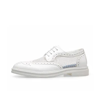 XIAOTOULANG Dress Shoes Men Low Top White/Black